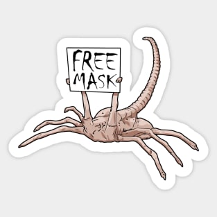 Free Mask - Facehugger Sticker